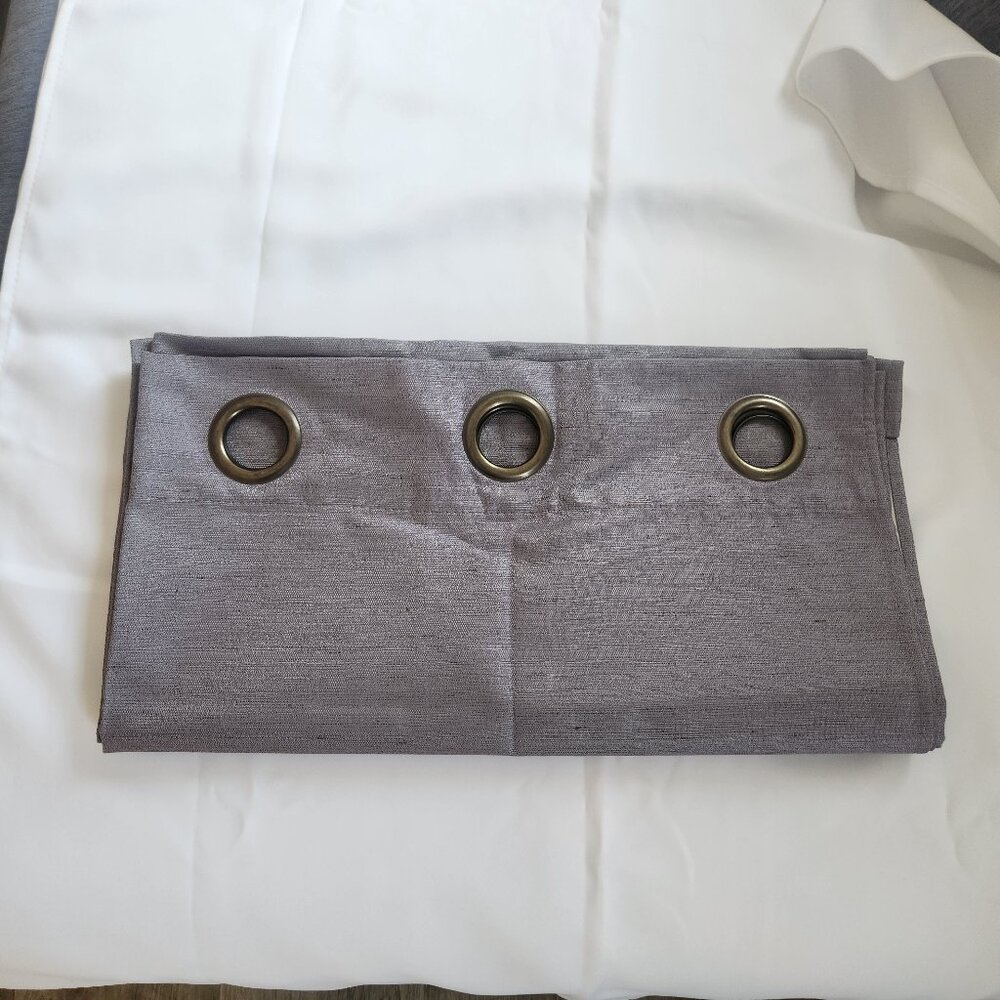 Silver/grey black out curtains, 2 panels